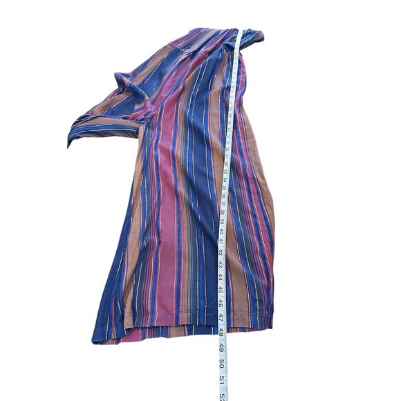 Cleobella Blue Gold Metallic Striped Lois Wide Leg Cropped Jumpsuit Size‎ 8 - Picture 14 of 14